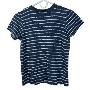 ATM Anthony Thomas Melillo School Boy Tee, Blue Stripe, Size S